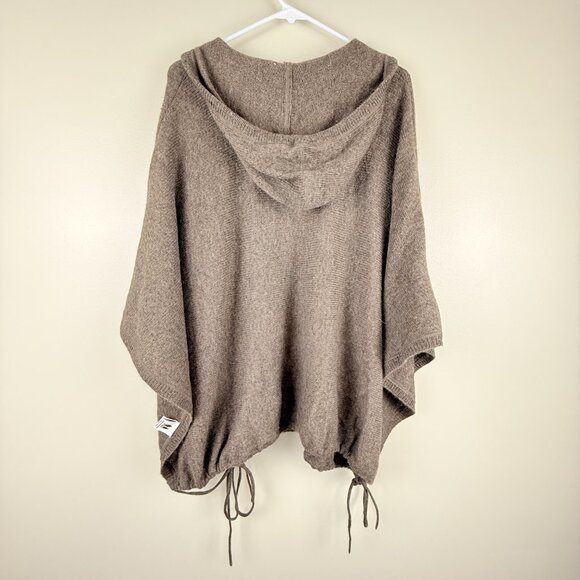 NWT Paper Denim & Cloth Merino Wool, Mohair and Alpaca Blend Hooded Poncho - Picture 2 of 11